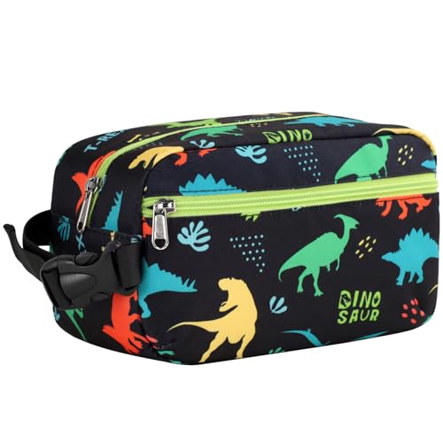 Bagseri Insulated Kids Snack Bag - Black Dinosaur, 3.9L