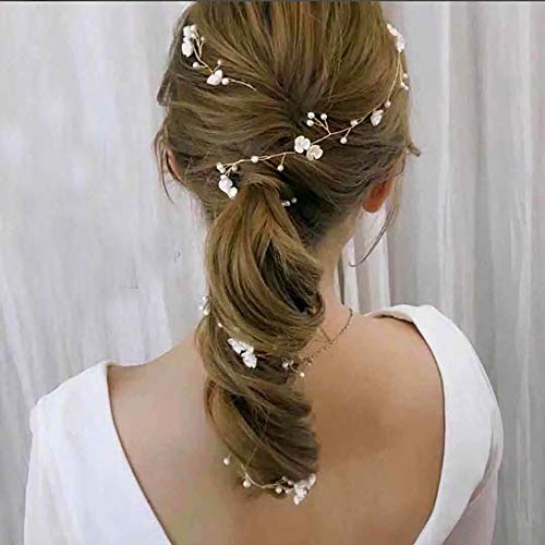 YERTTER Silver Crystal Bridal Headband Wedding Hair Accessories for Women & Bride