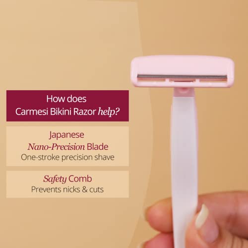 Carmesi Bikini Razor for Women - Gentle Hair Removal with Nano-Precision Blades