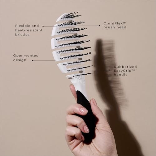LolaVie Wet & Dry Detangling Hair Brush - 2 Pack, Heat-Resistant, Flex Design