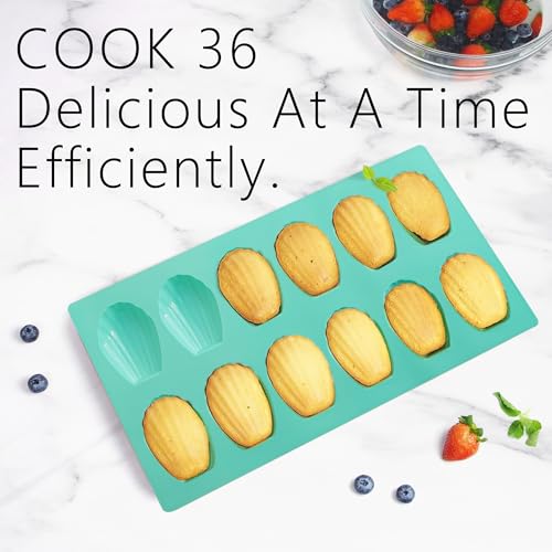 Zorazio Silicone Madeleine Pan Set - 3 Nonstick Baking Molds
