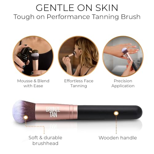 Bronze Tan Self Tanning Brush for Easy Face Application