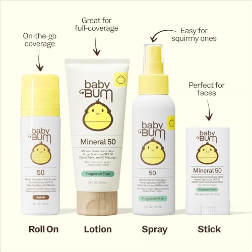 Baby Bum SPF 50 Mineral Sunscreen Lotion - Travel Size 3 oz