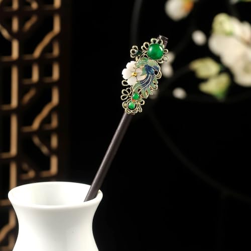 Myhiju 3PCS Wooden Flower Hair Sticks for Buns & Elegant Hairstyles