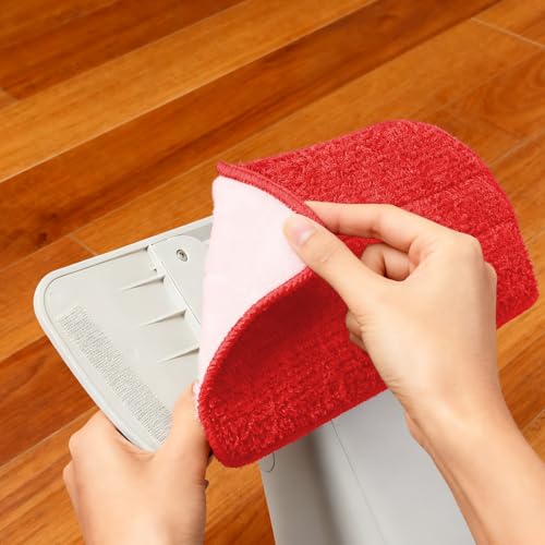 3 Pack Microfiber Mop Pads for OXO Good Grips Spray Mop - Washable & Reusable, Red