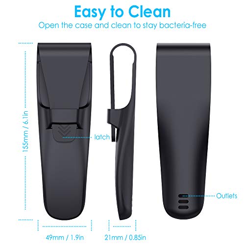 Enerfort Silicone Razor Travel Case for Gillette Men’s Razors, Black