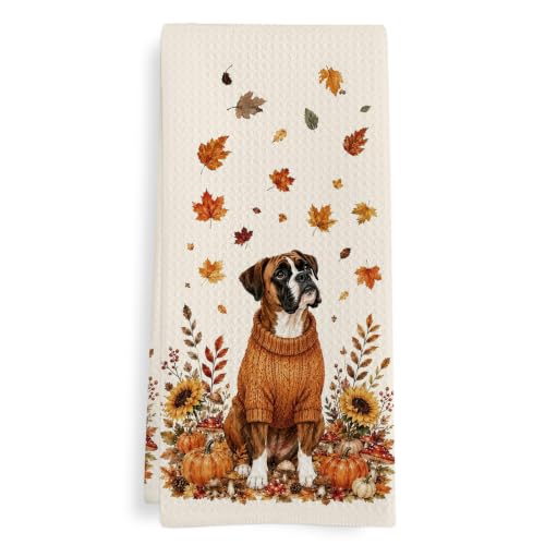 Funny Boxer Dog Kitchen Towels - 16x24 Microfiber Hand Towels