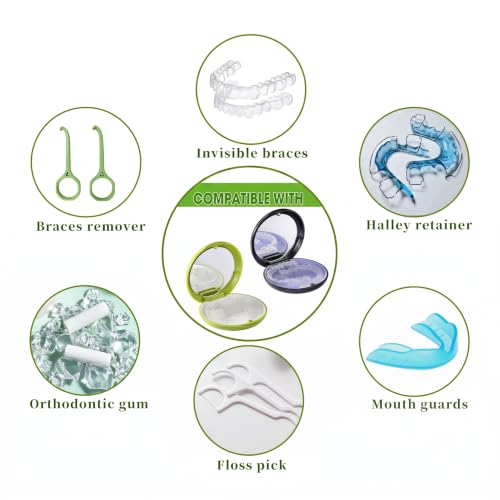 Invisalign Retainer Case with Mirror - Compact & Stylish Design