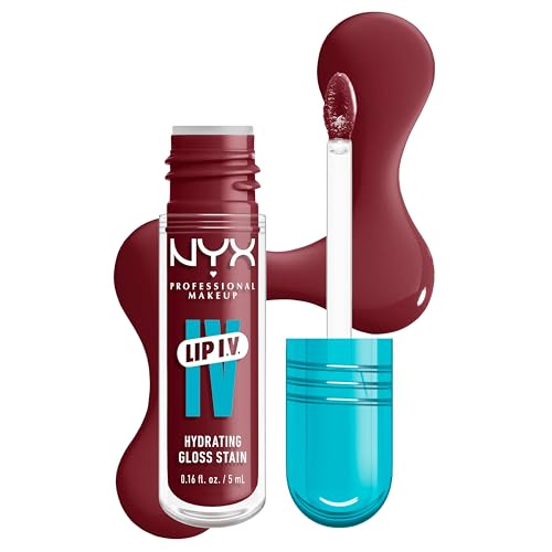 NYX Lip IV Hydrating Glossy Lip Stain - Drippin In Rose, 12HR Hydration