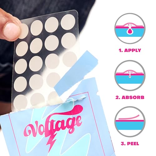 Voltage Labs 20 Pack Clear Hydrocolloid Acne Pimple Patches for Face