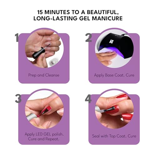 LED Gel Top Coat - RC Red Carpet Manicure, 9ml High-Shine Finish