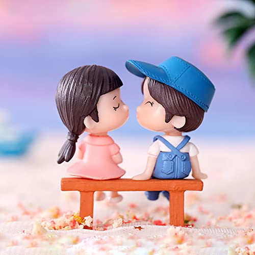 Miniature Couple Lover Figurines - 8pcs Boy & Girl Cake Toppers