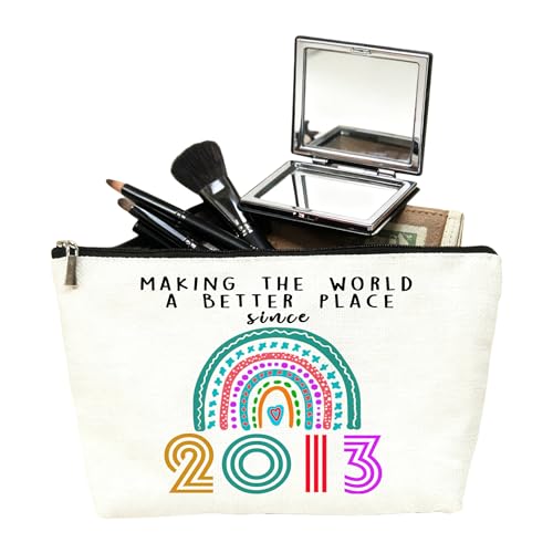 13th Birthday Gift Cosmetic Bag - 2013 Born Makeup Travel Organizer