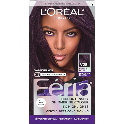L'Oreal Paris Feria V28 Midnight Violet Hair Color with 3X Highlights