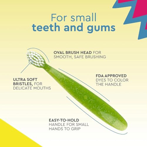 RADIUS Totz Children's Toothbrush Set - Extra Soft Bristles, BPA Free