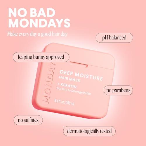 MONDAY Haircare Deep Moisture Hair Mask with Keratin - 250mL Dual Pack