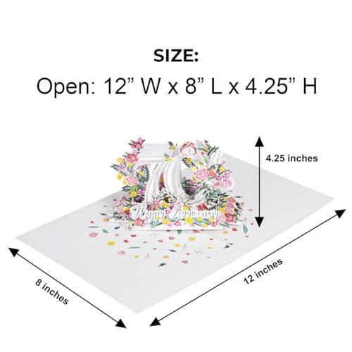 70th Anniversary 3D Pop-Up Card – Enduring Love Keepsake