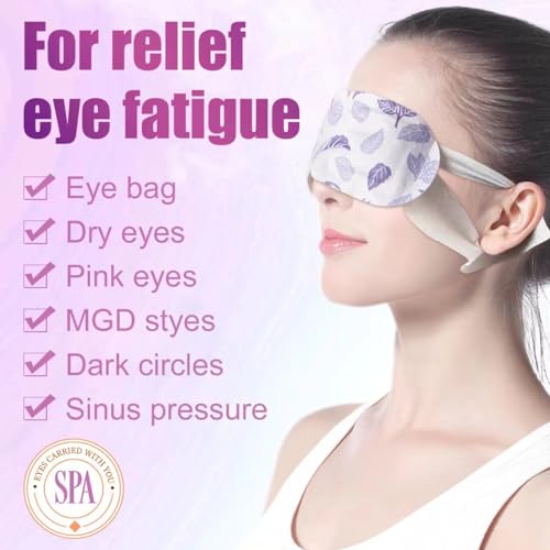 QINFENG Unscented Steam Eye Masks 18 Pack Self-Heating Warm Compress for Dry Eyes & Sleep