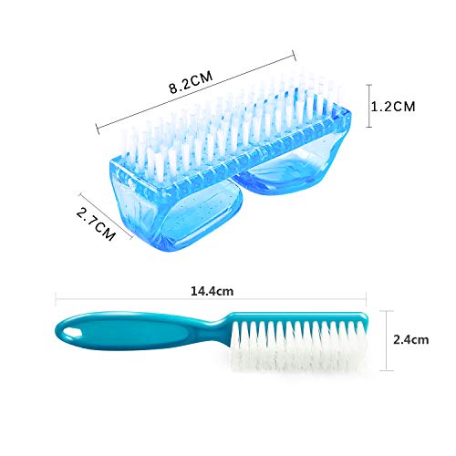 6 Pack Handle Grip Nail Cleaning Brush Kit for Home & Travel