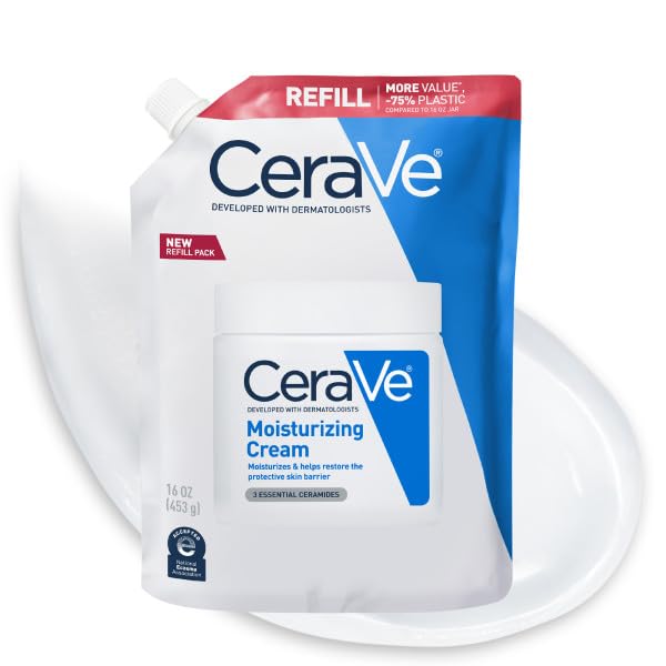 CeraVe Moisturizing Cream - Hydrating Body & Face Moisturizer with Hyaluronic Acid | 19 Ounce, Oil-Free, Fragrance-Free