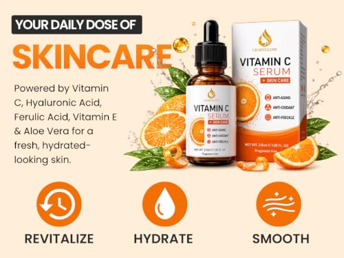 LIGHTGLOW Vitamin C Serum for Face – Anti-Aging & Dark Spot Corrector