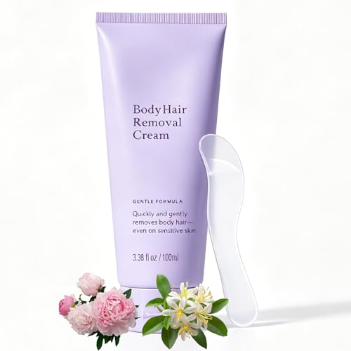 Snatched Hair Removal Cream for Older Women, Painless Depilatory Cream for Sensitive Skin, Gentle Body Hair Remover for Arms, Legs, Underarms, Bikini Area, Non-Irritating Smooth (3.38 Fl Oz)