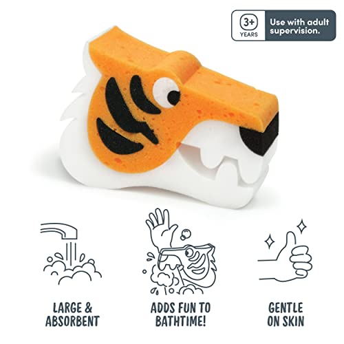 Fred & Friends Bath Biters Tiger - Fun Children's Bath Sponge