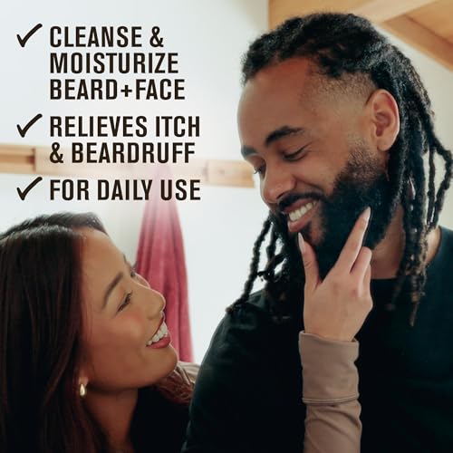 Every Man Jack Men's Beard + Face Wash & Scruff Face Lotion Set - Subtle Sandalwood Scent - Naturally Cleanse, Hydrate, and Soothe Your Beard & Skin