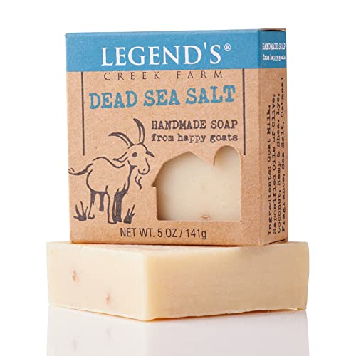 Legend's Creek Goat Milk & Dead Sea Salt Soap Bar - Moisturizing 5 Oz Pack of 2