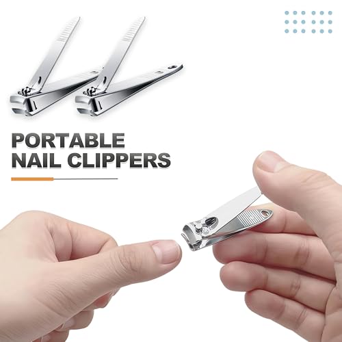 16-Piece Bulk Nail Clippers with Keychain Ring - Travel & Home Use Set