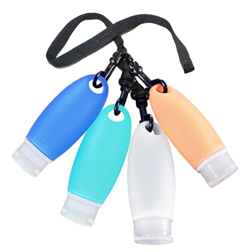Fullplus Leak-Proof Silicone Travel Bottles Set - 3 oz TSA Approved