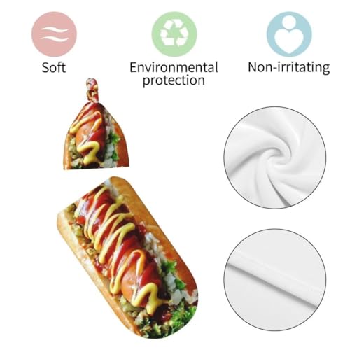 Funny Food Swaddle Blanket and Beanie Hat Set for Newborns