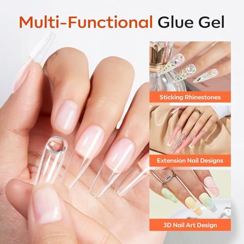 Modelones 30g Solid Nail Glue Gel for Press-Ons & Tips (C-Gel Nail Glue) UV Cured