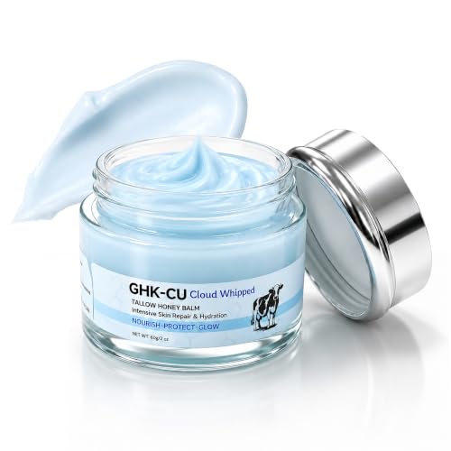 Copper Peptides Face Balm with Honey & Beef Tallow - Deep Hydrating Skin Moisturizer 2oz