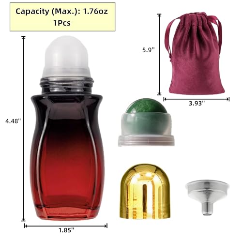 Rose Quartz Roller Ball Bottle - Black & Green Pearl 50ml