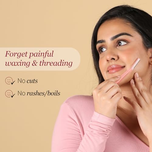 Carmesi Facial Razor for Women - Painless Hair Removal & Exfoliation (3 Count)