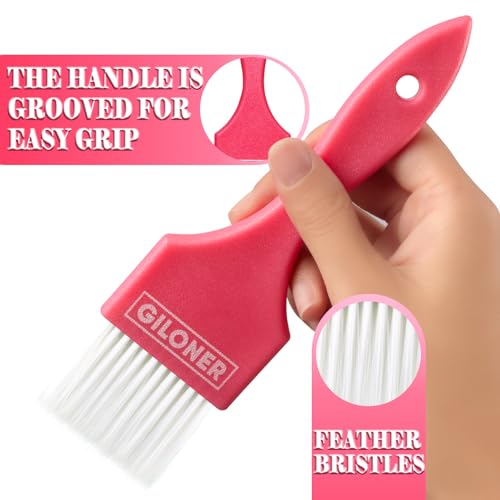 Giloner 2 Pack Hair Color Brush Set - Wide Applicator for Highlights & Root Touch Up