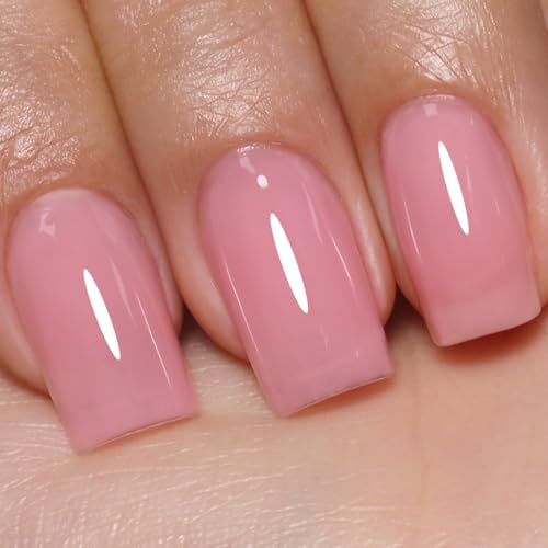 Pink Sheer Jelly Gel Nail Polish - 10ML Translucent Manicure
