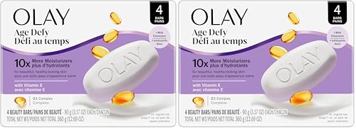 Olay Age Defying Beauty Bar Soap - Moisturizing Cleansing Bars, 8 Count