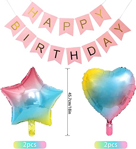 10th Birthday Party Balloons with Happy Birthday Banner Set