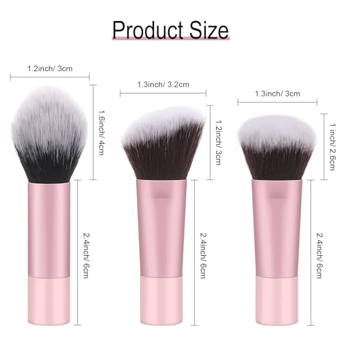 3PCS Premium Makeup Brush Set - Foundation, Contour & Powder