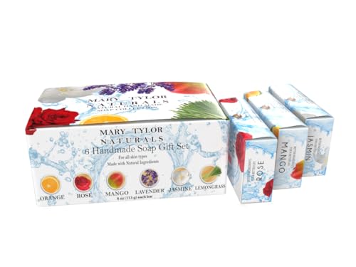 Mary Tylor Naturals Handmade Soap Gift Set - 6 Variety Bars (4 oz)