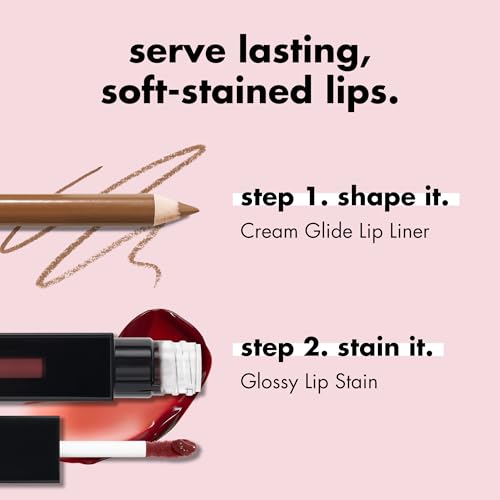 e.l.f. Glossy Lip Stain - Long-Lasting Sheer Color, Fuchsia Fantasy