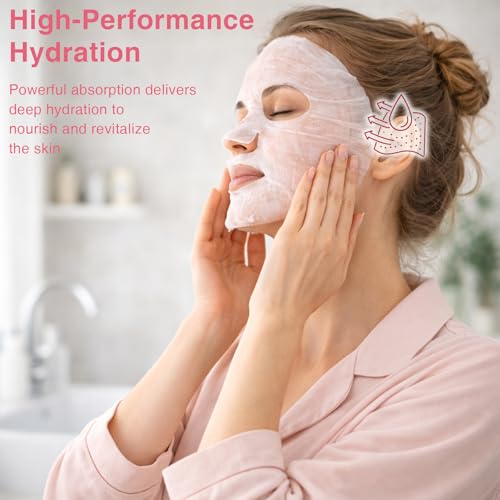 100PCS Natural Fiber Facial Mask Sheets for Hydrating Skin