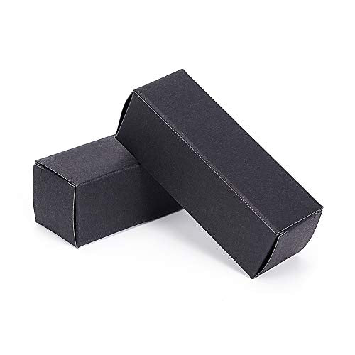 BENECREAT 50 Pack Black Kraft Lipstick Boxes - 3.4x1x1 Inch