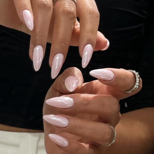 2 Pcs White Pearl Chrome Nail Powder for Glazed Donut Nails