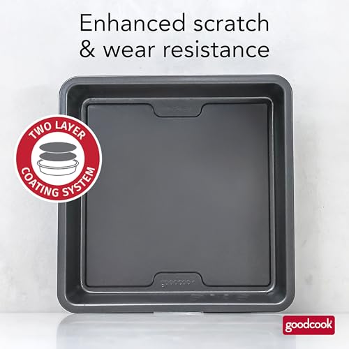 GoodCook PRO 9-Inch Square Nonstick Cake Pan - Durable Carbon Steel
