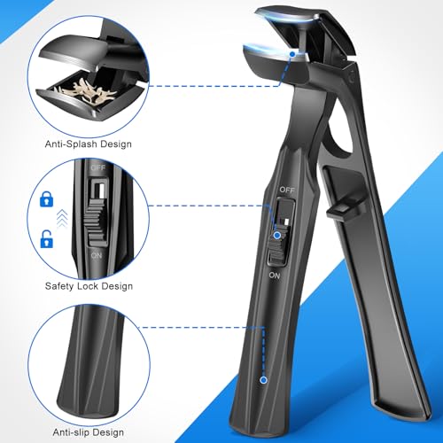 FUMAX Heavy Duty Toenail Clippers for Thick Nails & Ingrown Toenails - 5-in-1 Senior Nail Care Set