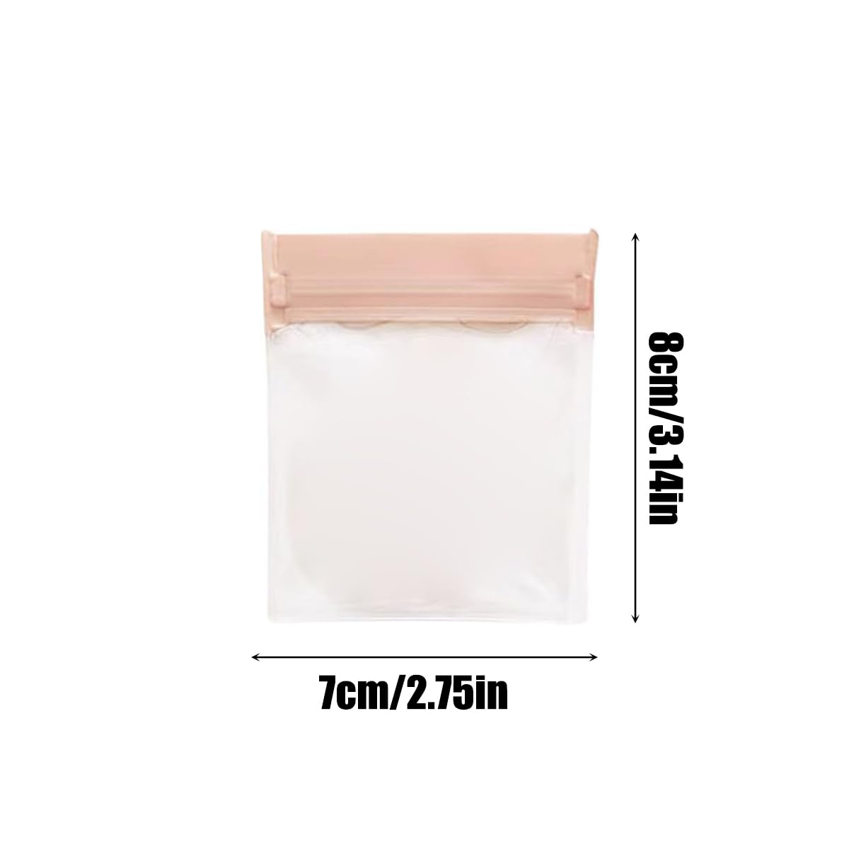 Rectangle Jewelry Bags Clear Zip Lock Bags, Resealable Package Transparent Gift Bag Small Storage Bag Jewelry Holding Enclosed Pouch (Pink,2.75 * 3.93 inch)