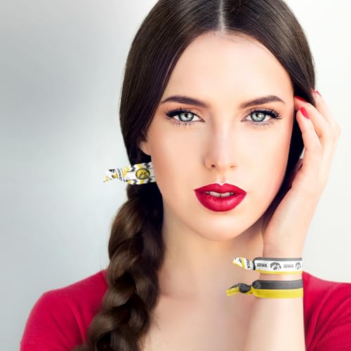 NCAA Iowa Hawkeyes Knotted Hair Ties - Officially Licensed Team Hair Accessories